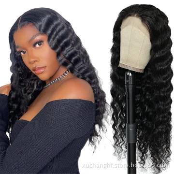 30 Inch Deep Wave Human Hair HD Lace Front Wigs,brazilian Virgin Human Hair Wigs Vendor,Unprocessed Raw Weaves and Wigs